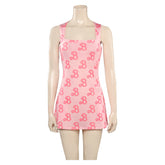 Film Barbie Margot Robbie Jumpsuit rosa Kleid für Yoga Cosplay Kostüm Halloween Karnevla Outfits