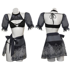 NieR:Automata YoRHa No.2 Damen Sommer 3tlg. Bademode Sexy Bikini