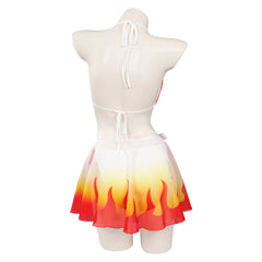 Demon Slayer Rengoku Kyoujurou Cosplay Sexy Bademode Erwachsene Sommer 2tlg. Badeanzug