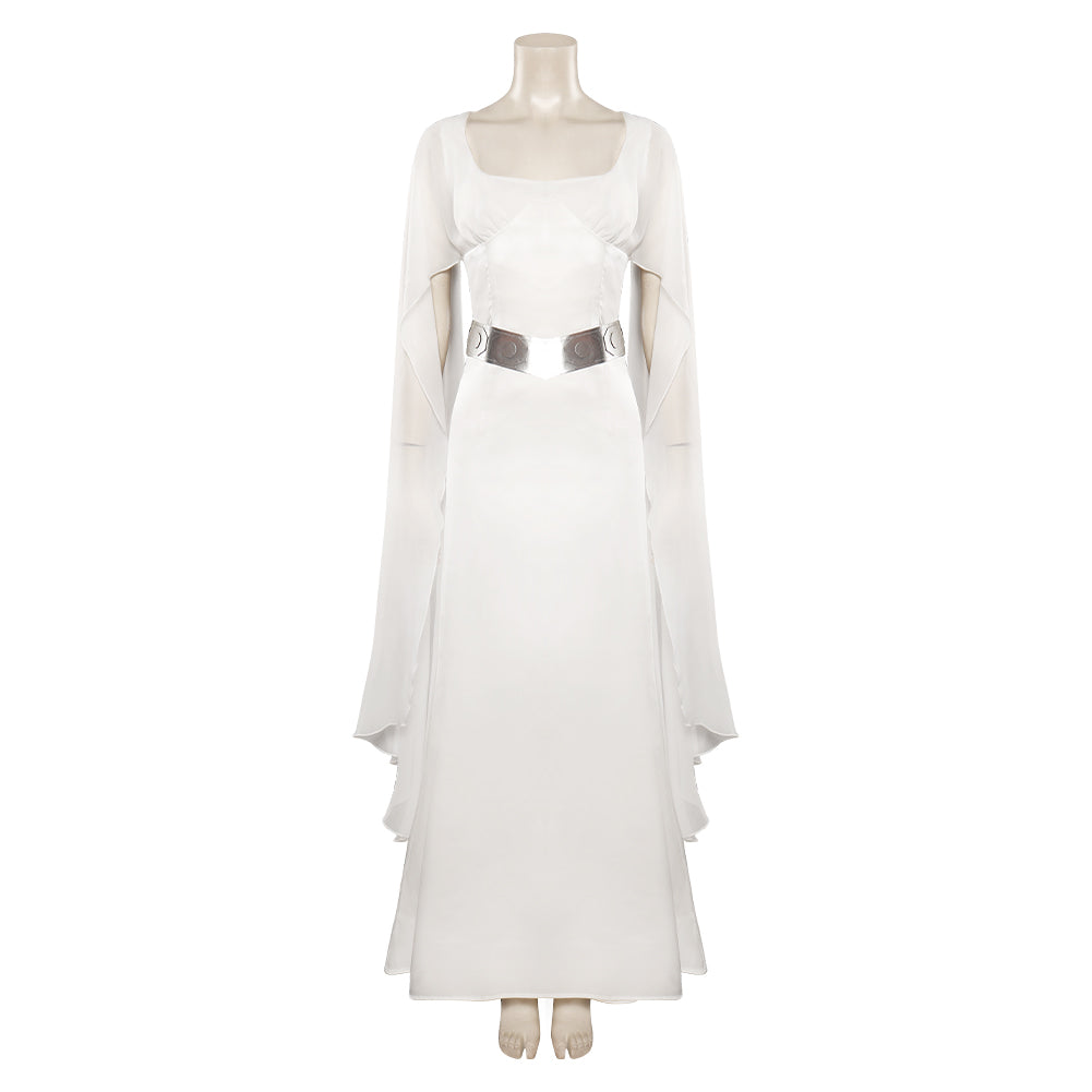 Princess Leia Star Wars: A New Hope Leia Organa Solo weißes Kleid Cosplay Kostüm Halloween Karneval Outfits