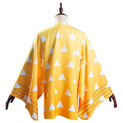 Demon Slayer Kimetsu no Yaiba Agatsuma Zenitsu Cosplay Kostüm Kimono Umhang - cosplaycartde