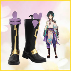 Genshin Impact Xiao Cosplay Stiefel Schuhe