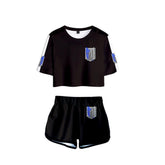 Attack on Titan Shingeki no Kyojin Scouting Legion Sommer T-Shirts Damen Oberteil Kurzarm - cosplaycartde