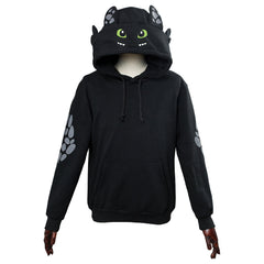 Drachenzähmen leicht gemacht 3 Die geheime Welt Toothless Hoodie Pullover mit Kaputze Pulli für Erwachsene