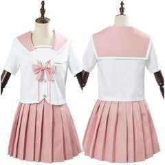 JK Damen Mädchen Schuluniform Cosplay Sommer Kostüm mit rosa Bogen - cosplaycartde