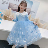 Kinder Mädchen Prinzessin blau tutu Kleid Cosplay Kostüm Halloween Karneval