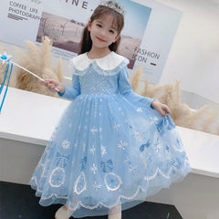 Kinder Mädchen Prinzessin blau tutu Kleid Cosplay Kostüm Halloween Karneval