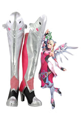 Overwatch Mercy Angela Ziegler Mercy Rosa Cosplay Schuhe Stiefel - cosplaycartde