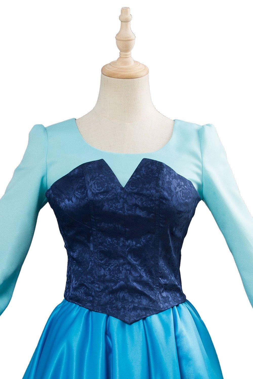 The Little Mermaid Arielle die Meerjungfrau Kleid Cosplay Kostüm Blau Kleid - cosplaycartde