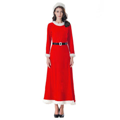 Weihnachtskostüme Weihnachtskleid Langarmshirt Kleid mit Weihnachtsmann Partykleid Festlich Kleid Damen - cosplaycartde