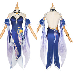 Ningguang Genshin Impact Cosplay Kostüm Orchid‘s Evening Gown Halloween Karneval Outfits