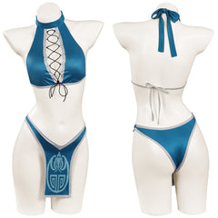 Mortal Kombat Kitada Cosplay Sexy Bademode Damen Sommer 2tlg. Badeanzug