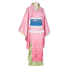 Anime Demon Slayer Kanroji Mitsuri Kimono Cosplay Halloween Karneval Kostüm