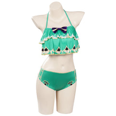 Genshin Impact Venti Cosplay Bademode Damen Sommer Originell 2tlg. Badeanzug