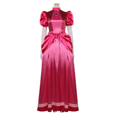 Prinzessin Peach Kleid The Super Mario Bros. Movie Cosplay Halloween Karneval Outfits
