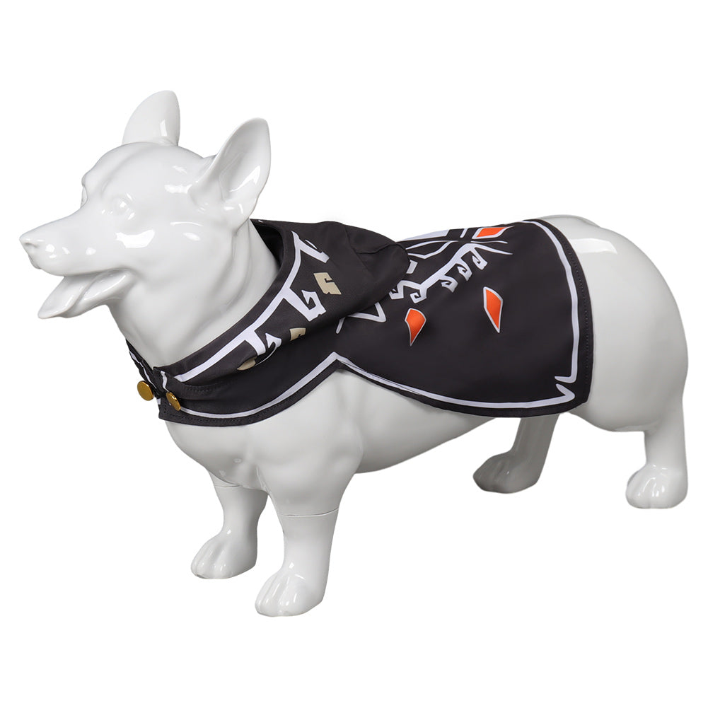 The Legend of Zelda:Tears of the Kingdom Link schwarter Umhang Hunde Haustier Bekleidung