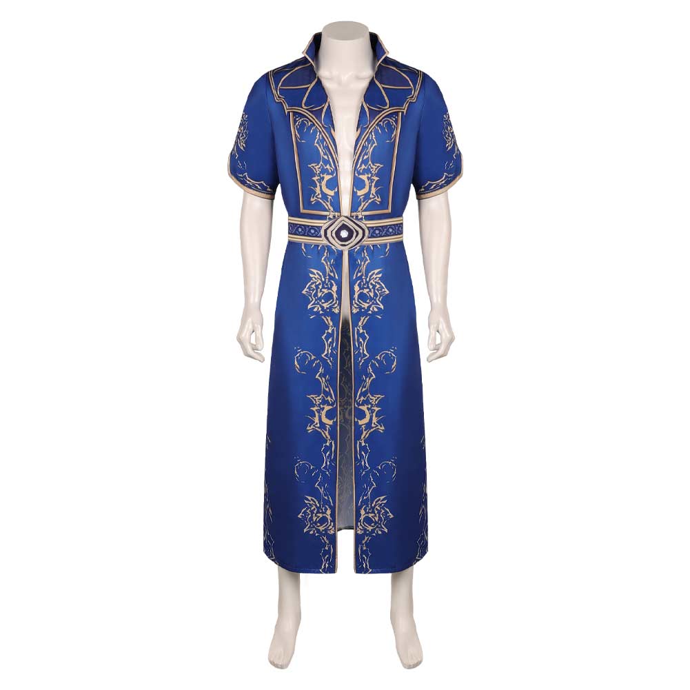 Baldur's Gate Gala blaues Kostüm Set Cosplay Halloween Karneval Outfit