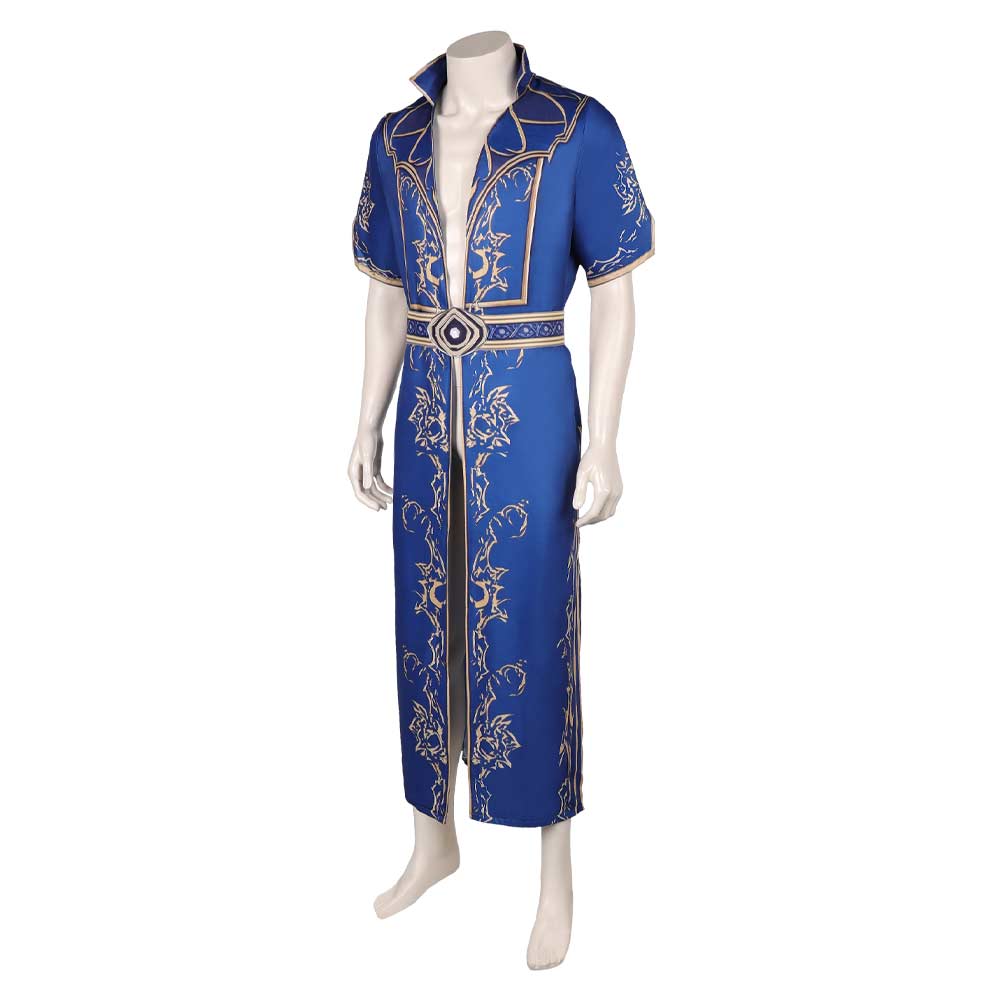 Baldur's Gate Gala blaues Kostüm Set Cosplay Halloween Karneval Outfit