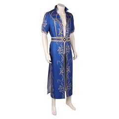 Baldur's Gate Gala blaues Kostüm Set Cosplay Halloween Karneval Outfit