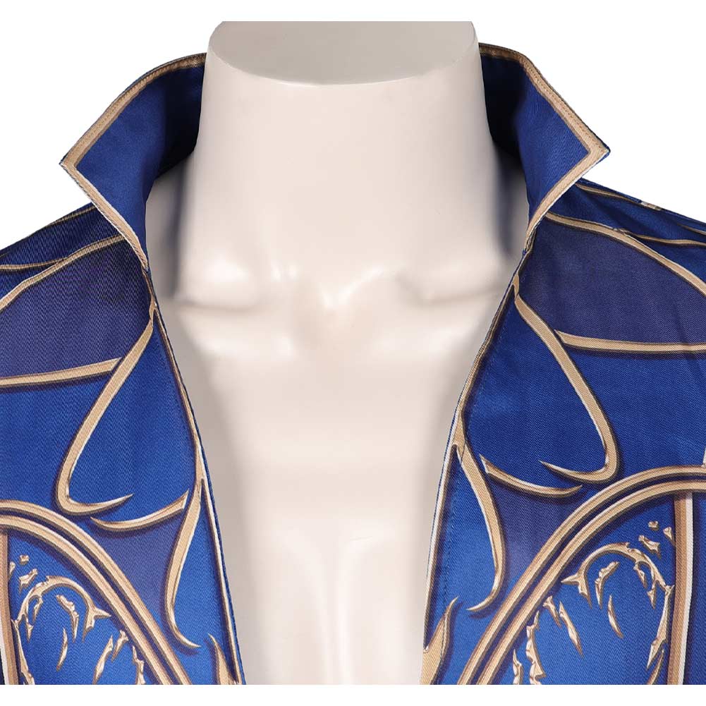 Baldur's Gate Gala blaues Kostüm Set Cosplay Halloween Karneval Outfit