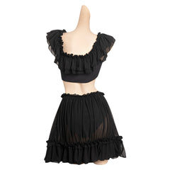 Wednesday - Addams Wednesday 2tlg. Bademode Sommer Damen Badeanzug