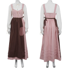 Damen Mittelalterliches Vintage Renaissance Cosplay Kostüm Halloween Karneval Kleid