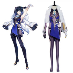 Yelan Genshin Impact Cosplay Kostüm Halloween Karneval Outfits