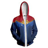 Damen Ms.Marvel Carol Danvers Cosplay Hoodie 3D Druck Sweatshirt mit Kapuze Streetwear Pullover