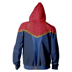Damen Ms.Marvel Carol Danvers Cosplay Hoodie 3D Druck Sweatshirt mit Kapuze Streetwear Pullover