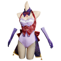 Genshin Impact Beelzebul Raiden Shogun Cosplay Bunny Girl Kostüm Halloween Karneval Outfits
