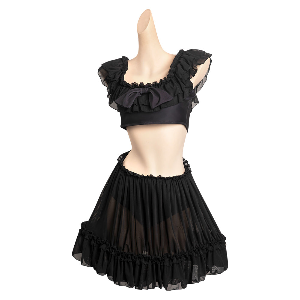 Wednesday - Addams Wednesday 2tlg. Bademode Sommer Damen Badeanzug