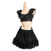 Wednesday - Addams Wednesday 2tlg. Bademode Sommer Damen Badeanzug