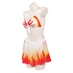 Demon Slayer Rengoku Kyoujurou Cosplay Sexy Bademode Erwachsene Sommer 2tlg. Badeanzug