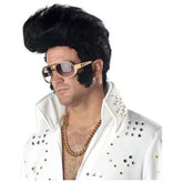 Elvis Perücke Cosplay Perücke Elvis schwarz Karneval Halloween Perücke Requisiten