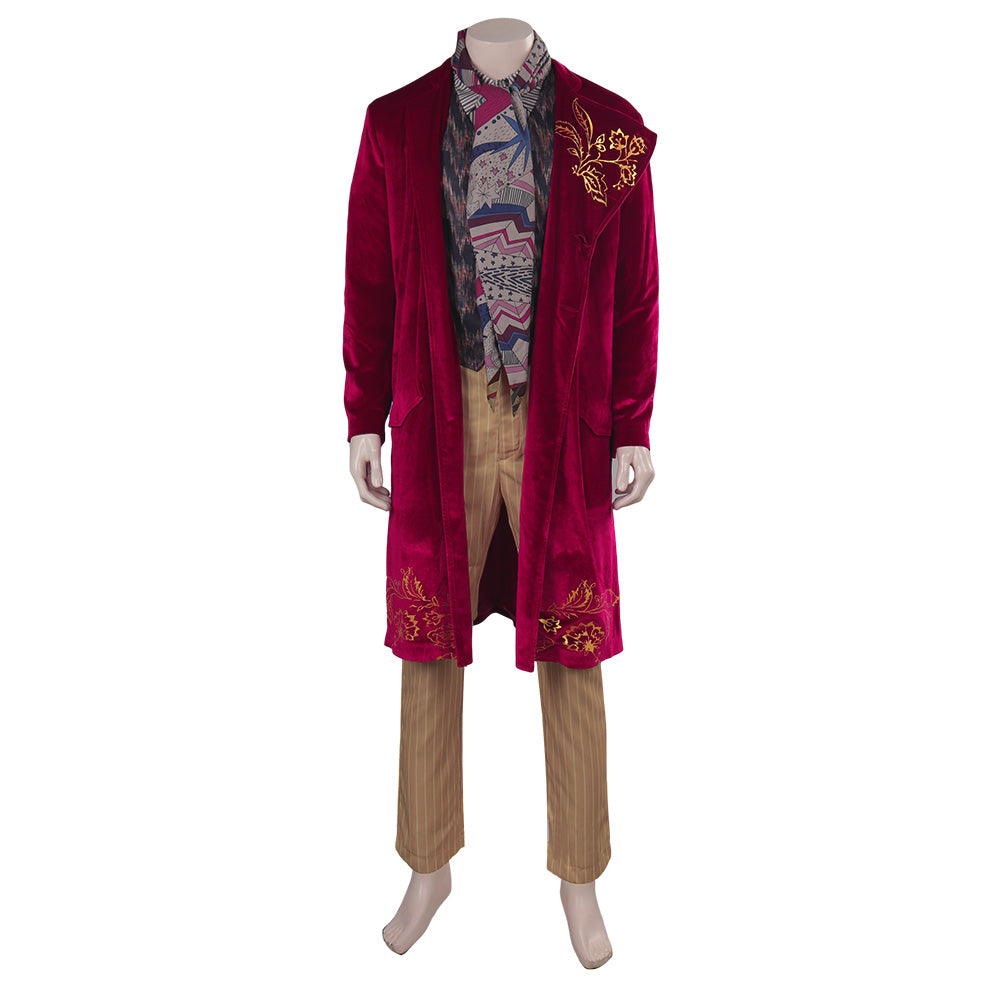 Film Wonka 2023 Willy Wonka Kostüm Charlie Und Die Schokoladenfabrik Cosplay Outfits