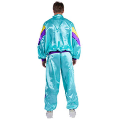 Herren 80er 90er Jahre Retro Hip-Hop Trainingsanzug Cosplay Kostüm Erwachsene Jacke Hose Sportbekleidung Outfits Halloween Karneval Party