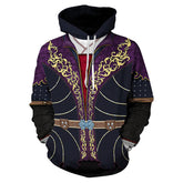 Herren Baldur‘s Gate astarion Cosplay Hoodie 3D Druck Sweatshirt mit Kapuze Streetwear Pullover Game