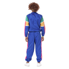 Herren Retro Vintage Hip-Hop Disco Cosplay Kostüm Jacke Hose Stirnband Sprotwear Outfits 70er 80er Jahre