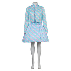 Kinder Film Barbie Margot Robbie blaue Kleid Sets Halloween Karneval Outfits Cosplay Kostüm