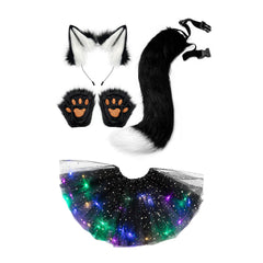 Kinder Mädchen Tutu Kleid Fuchs Cosplay Kostüm Outfits Halloween Karneval Anzug