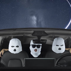Lustiger Hut Auto Sitz Kopfstütze Abdeckung Maskiert Auto Kopfbedeckung Dekoration Zubehör Geeignet für die meisten Automobile