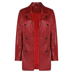 Madame Web Spider Damen rot Kunstleder Jacke Cosplay Outfits