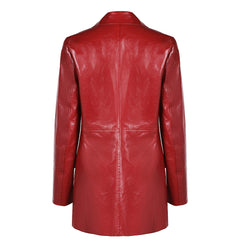 Madame Web Spider Damen rot Kunstleder Jacke Cosplay Outfits