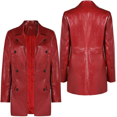Madame Web Spider Damen rot Kunstleder Jacke Cosplay Outfits