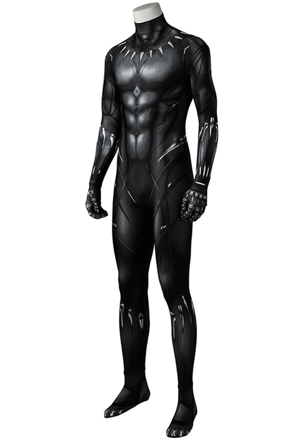 Marvel 2018 Black Panther T'Challa Junpsuit Full Set Cosplay Kostüm - cosplaycartde