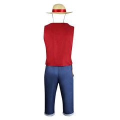 Monkey D. Luffy One Piece Kostüm Set Cosplay Halloween Karneval Outfits