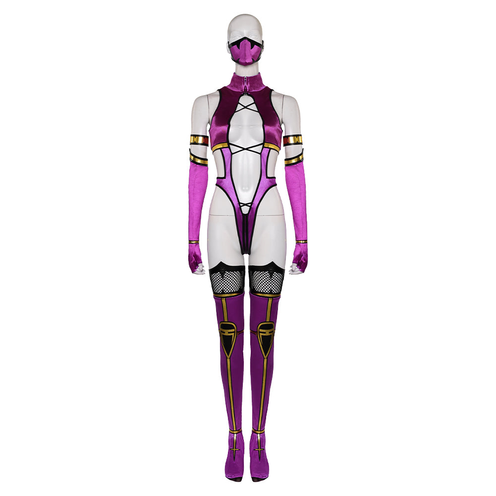 Mortal Kombat 9 Mileena Jumpsuit Cosplay Kostüm MK9 Mileena Halloween Karneval Outfits
