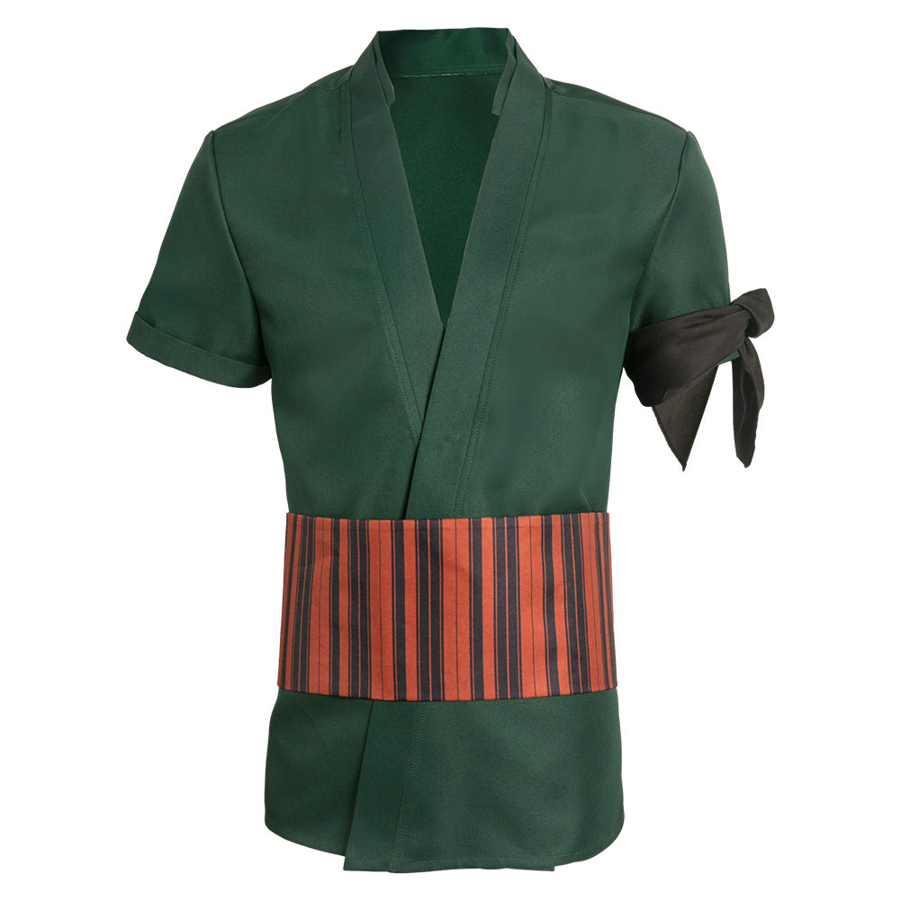 Roronoa Zoro grün T-Shirt One Piece Lorenor Zorro Cosplay Kostüm