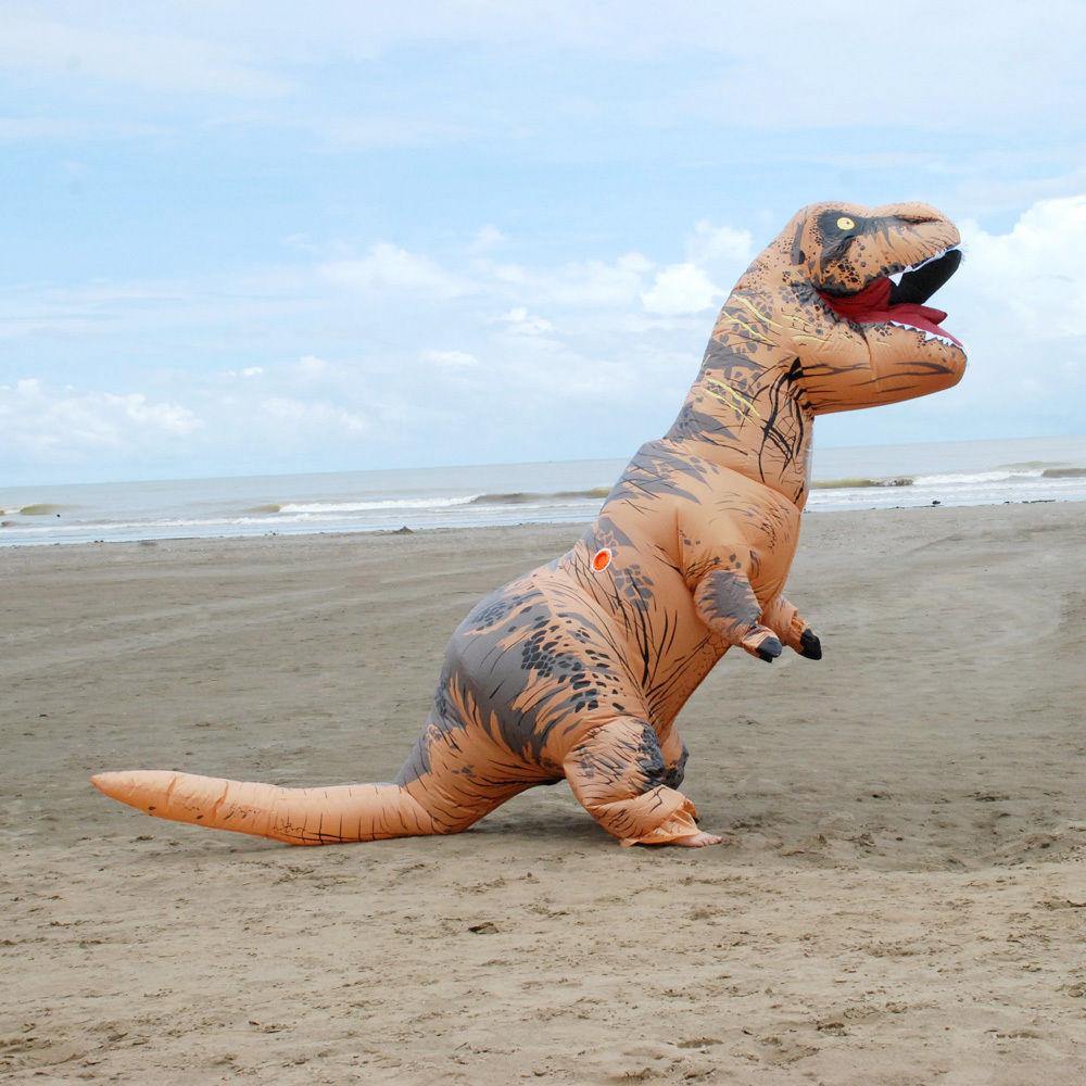 Aufblasbare Dinosaurier Kostüm Erwachsene T-Rex Jurassic Welt Cosplay Kostüm - cosplaycartde