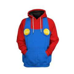 Super Mario Mario Cosplay Hoodie 3D Druck mit Kapuze Sweatshirt Hose Druck Jogger Hose Set